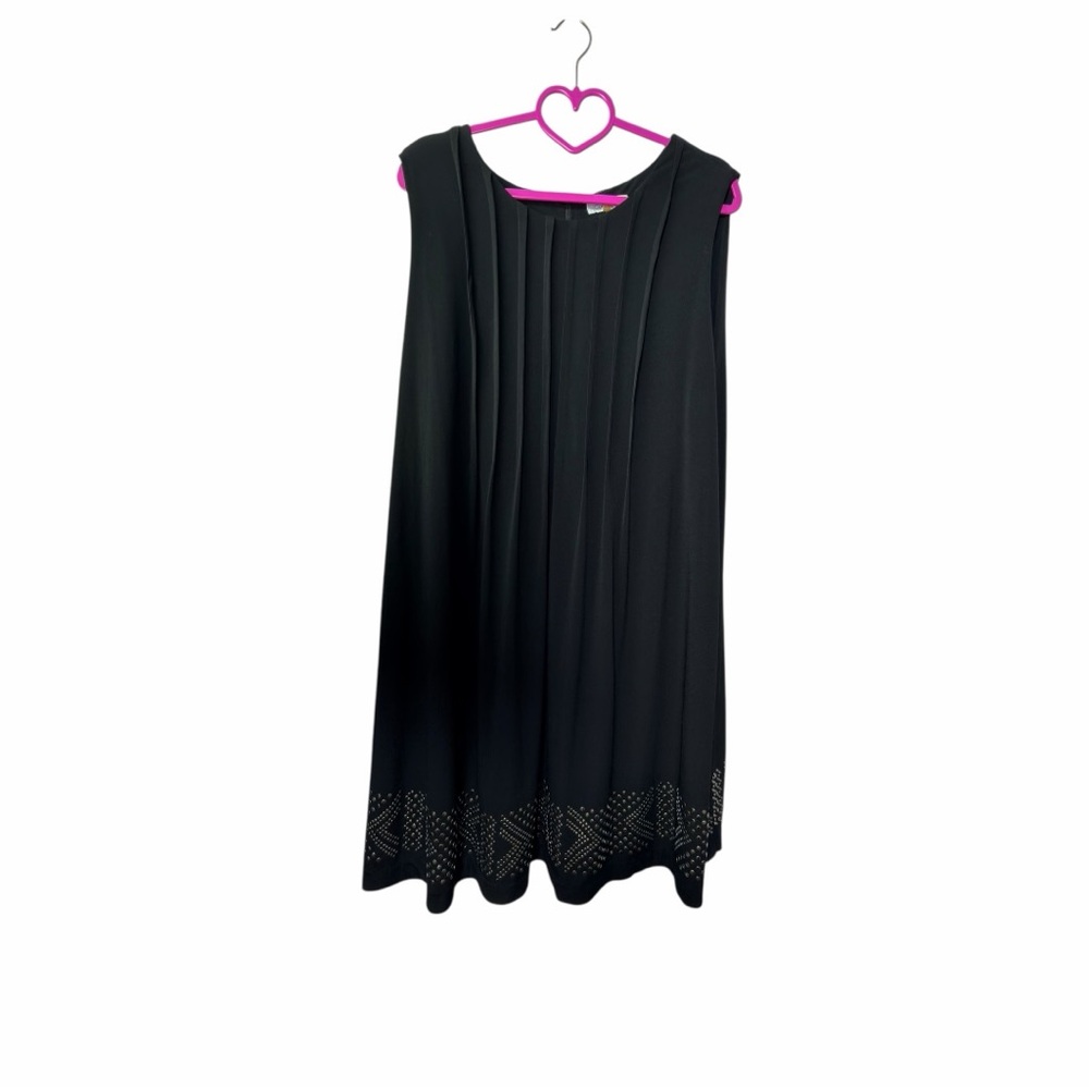 Calvin Klein Black Mini Dress with Embellished Hem